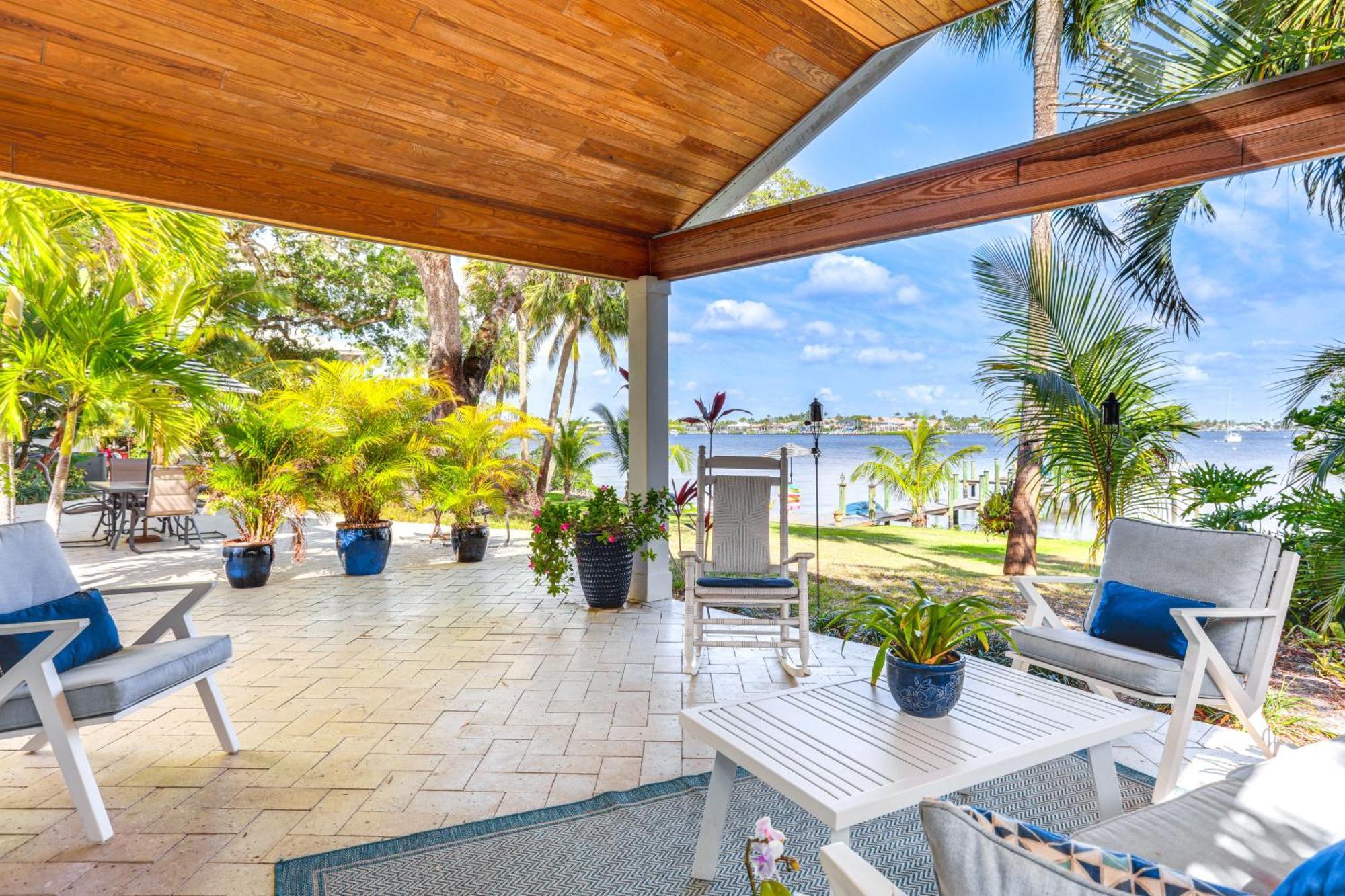 Villa Waterfront Stuart Oasis With Hot Tub And Dock! Exterior foto